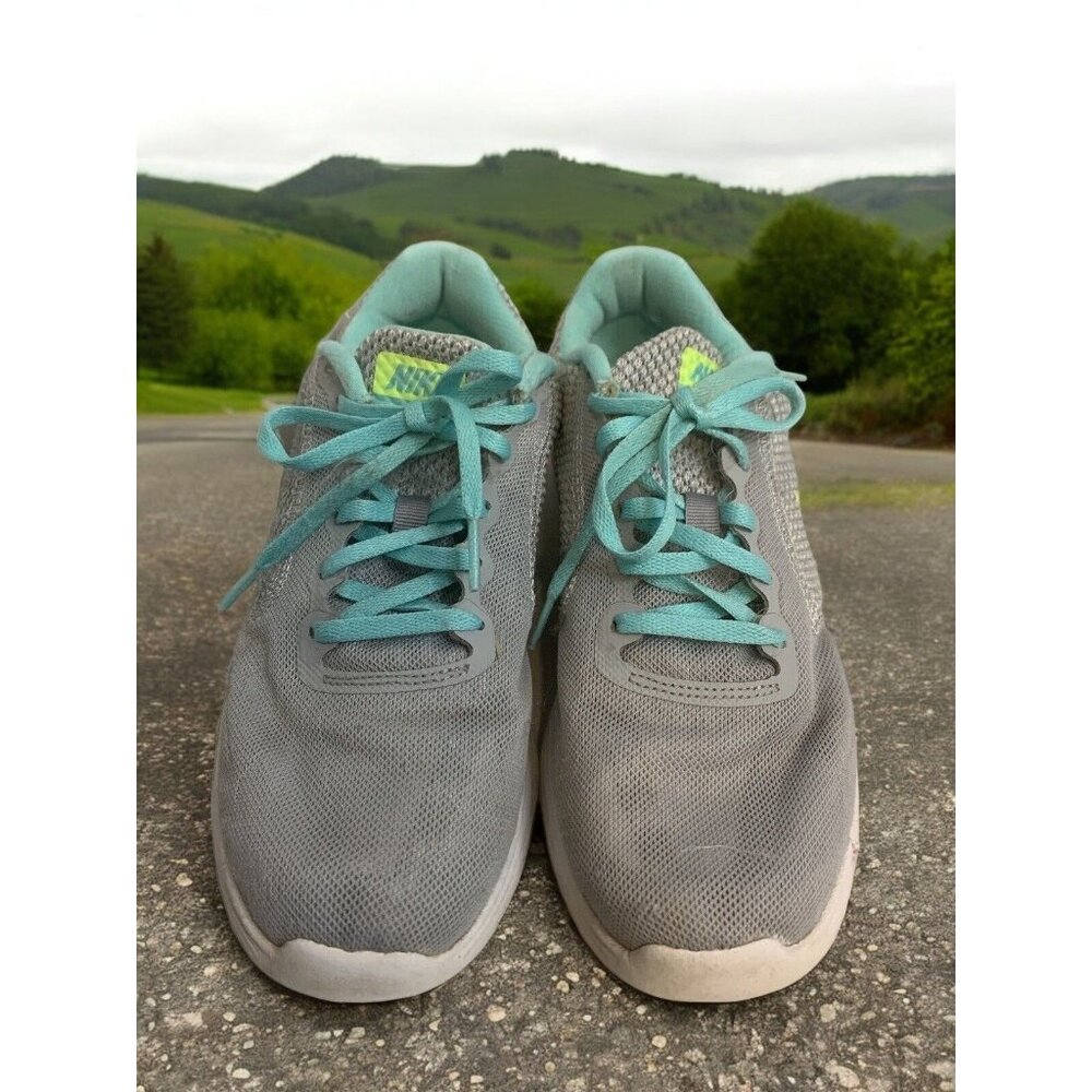 Nike Womens Running Shoes Size 9 Gray Teal Lightweight Mesh Athleisure